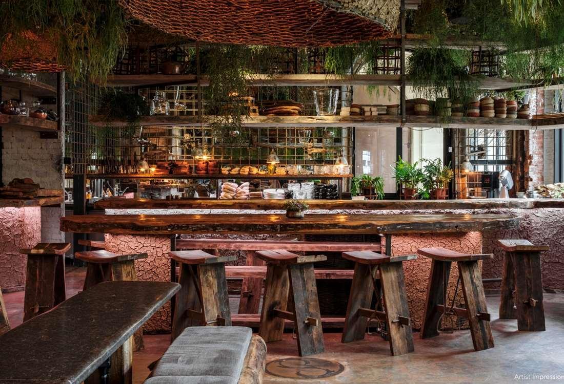 拉古娜都喜天丽酒店 新加坡 外观 照片 Interior of the restaurant